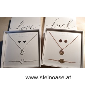 4 tlg. Schmuck-Set Herz 'silber'